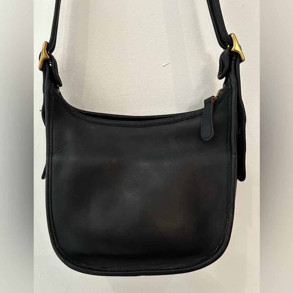 Coach 9950 Vintage Janice Black Leather Legacy Crossbody Bag